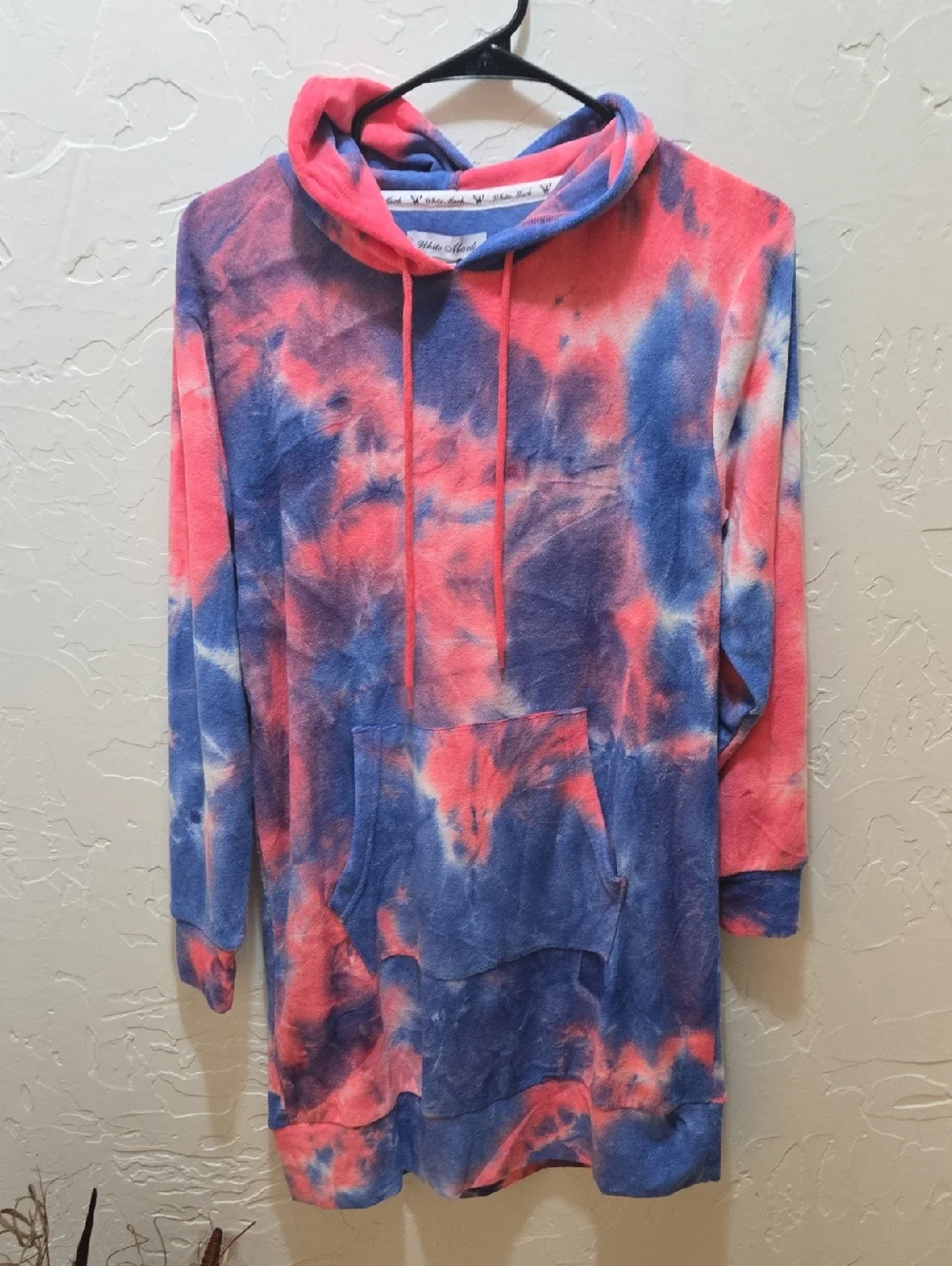 White Mark | Dresses | White Mark Pink And Blue Tiedye Midi Dress With  Hoodie | Poshmark